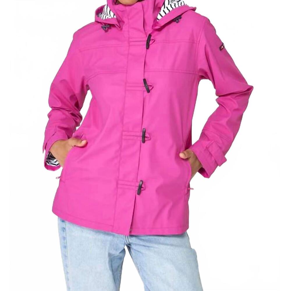NEW BATELA classic waterproof raincoat in raspberry